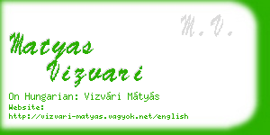 matyas vizvari business card